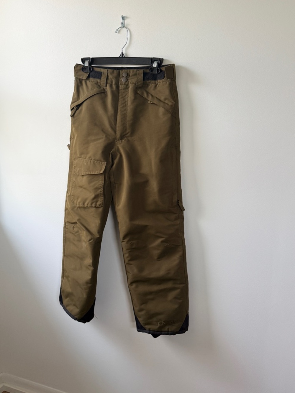 Pulse Boys Cargo Snow Pants in Olive Green